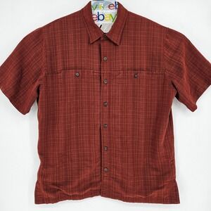 5.11 Tactical‎ Shirt Mens XL Red Brick Concealed Pockets Button Snap Front